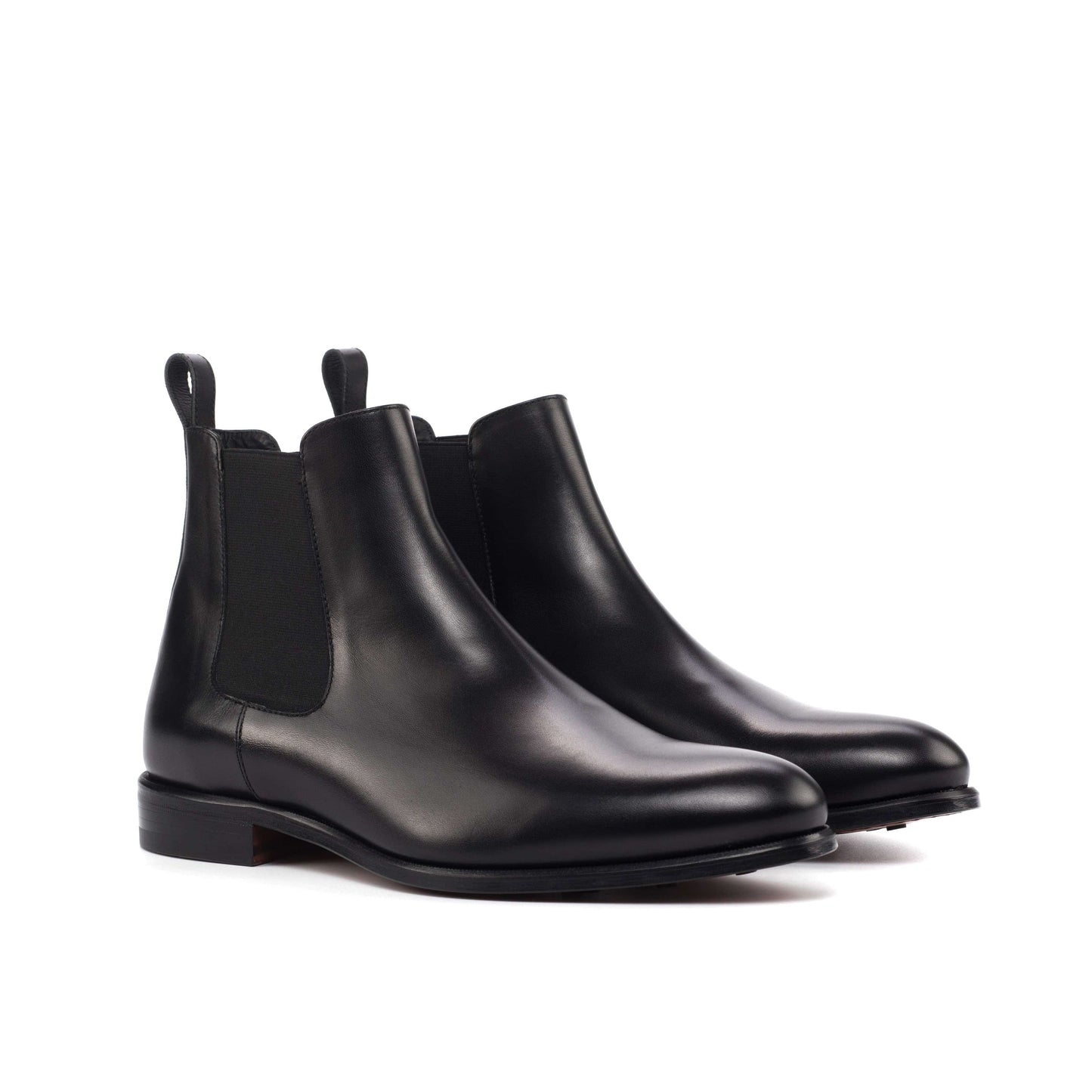 Justin - Classic Mandeaux Black Chelsea Boots Box Calf Leather luxury Black Owned Anchorage Alaska Inglewood Houston Dallas Chicago Philadelphia New York