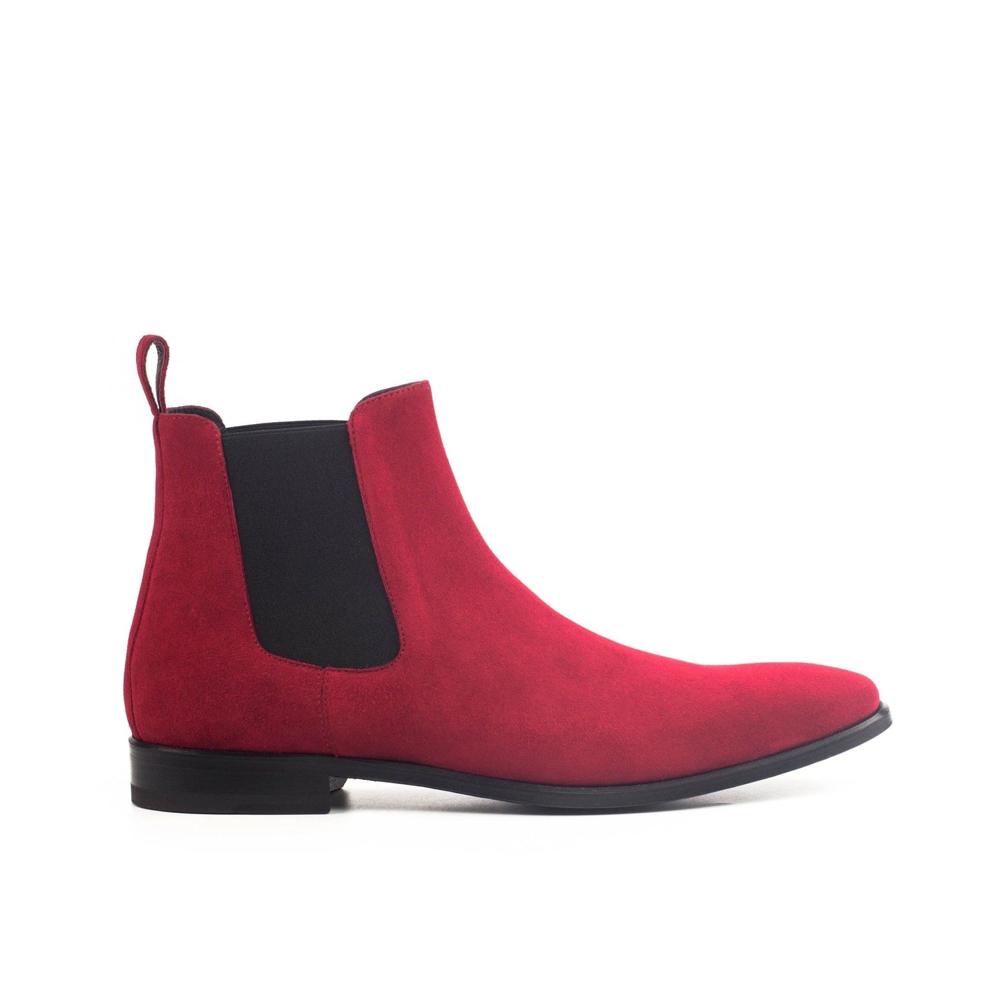 Justin Fuego - Mandeaux Red Suede Chelsea Boots luxury Black Owned