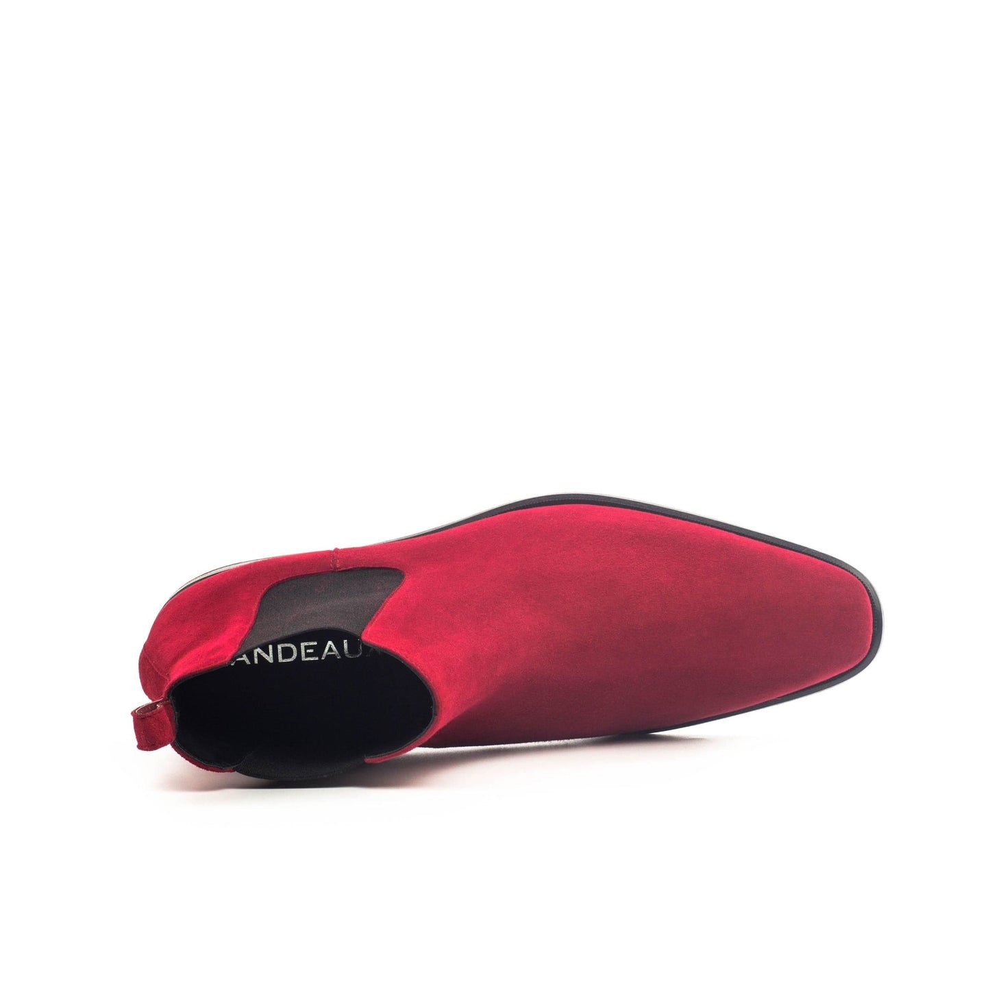 Justin Fuego - Mandeaux Red Suede Chelsea Boots luxury Black Owned