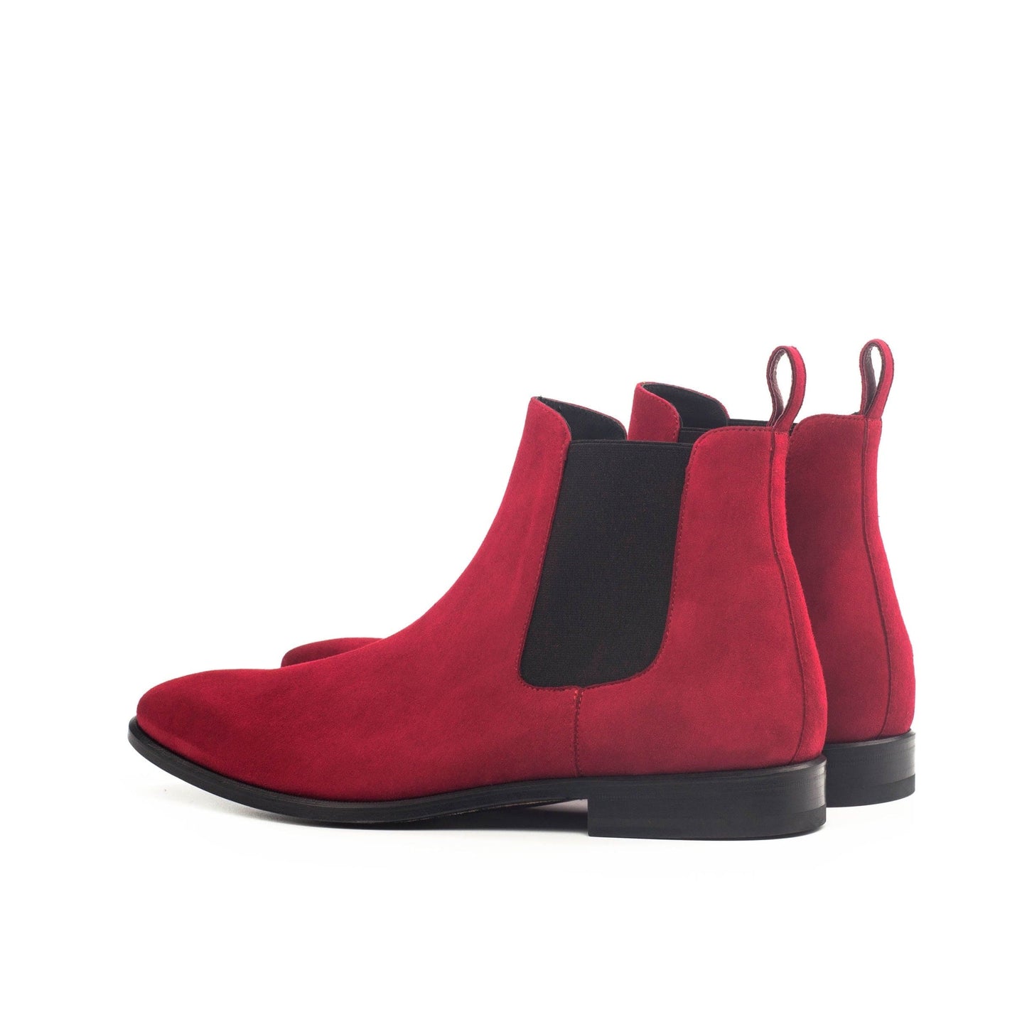 Justin Fuego - Mandeaux Red Suede Chelsea Boots luxury Black Owned
