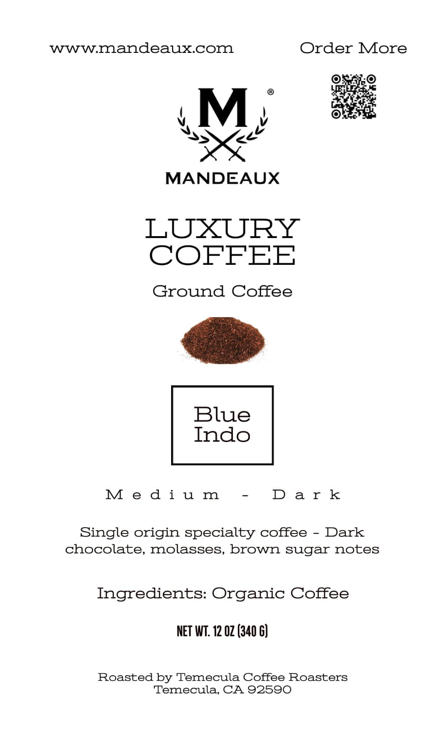 Mandeaux® Blue Indo Coffee - Mandeaux