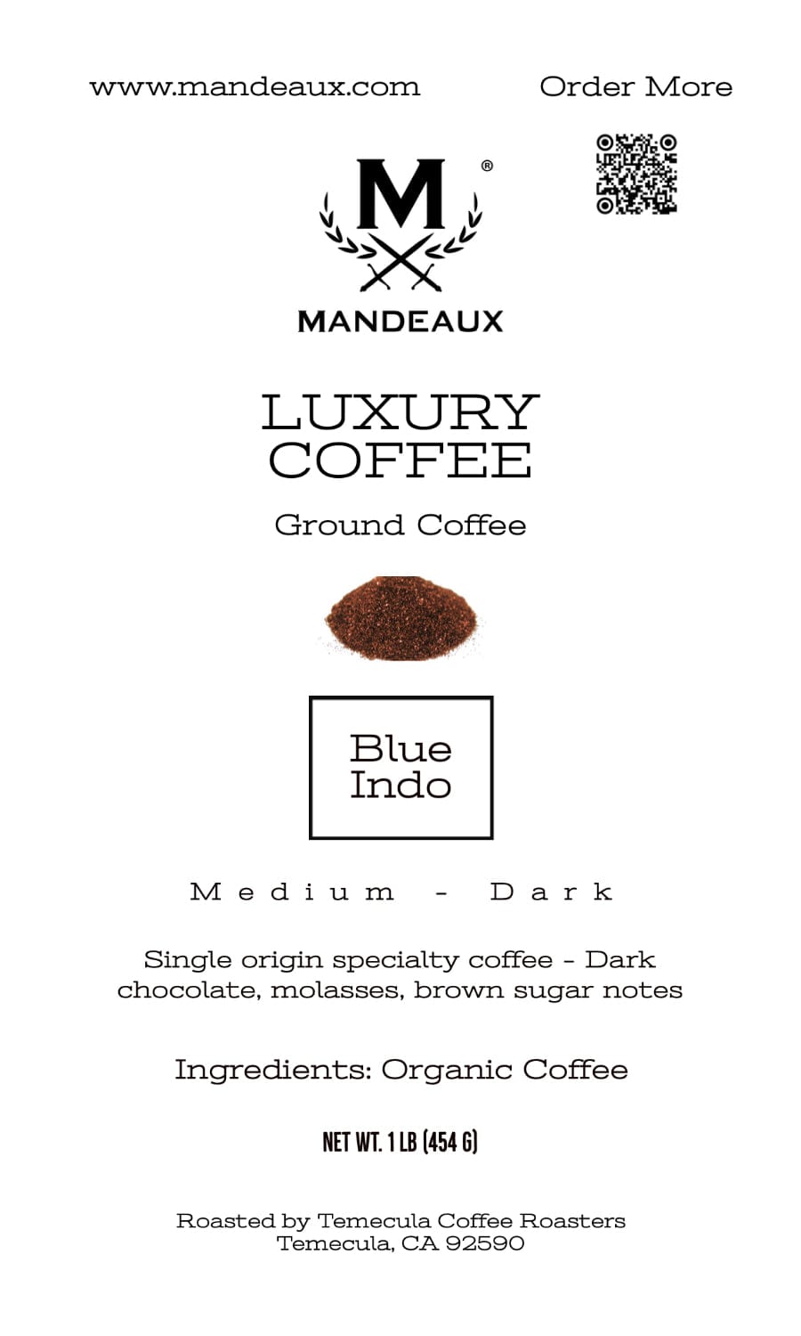 Mandeaux® Blue Indo Coffee - Mandeaux
