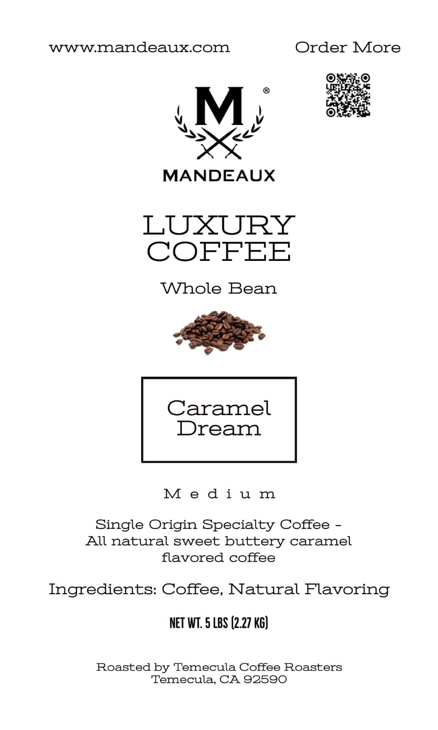 Mandeaux® Caramel Dream Coffee - Mandeaux