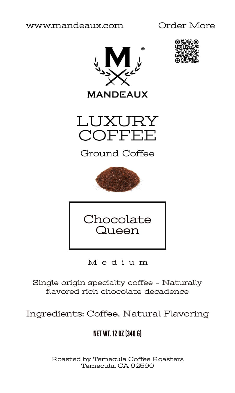 Mandeaux® Chocolate Queen Coffee - Mandeaux