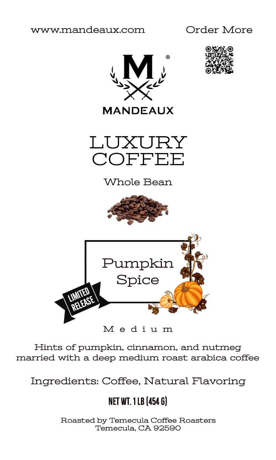Mandeaux® Pumpkin Spice Coffee - Mandeaux®