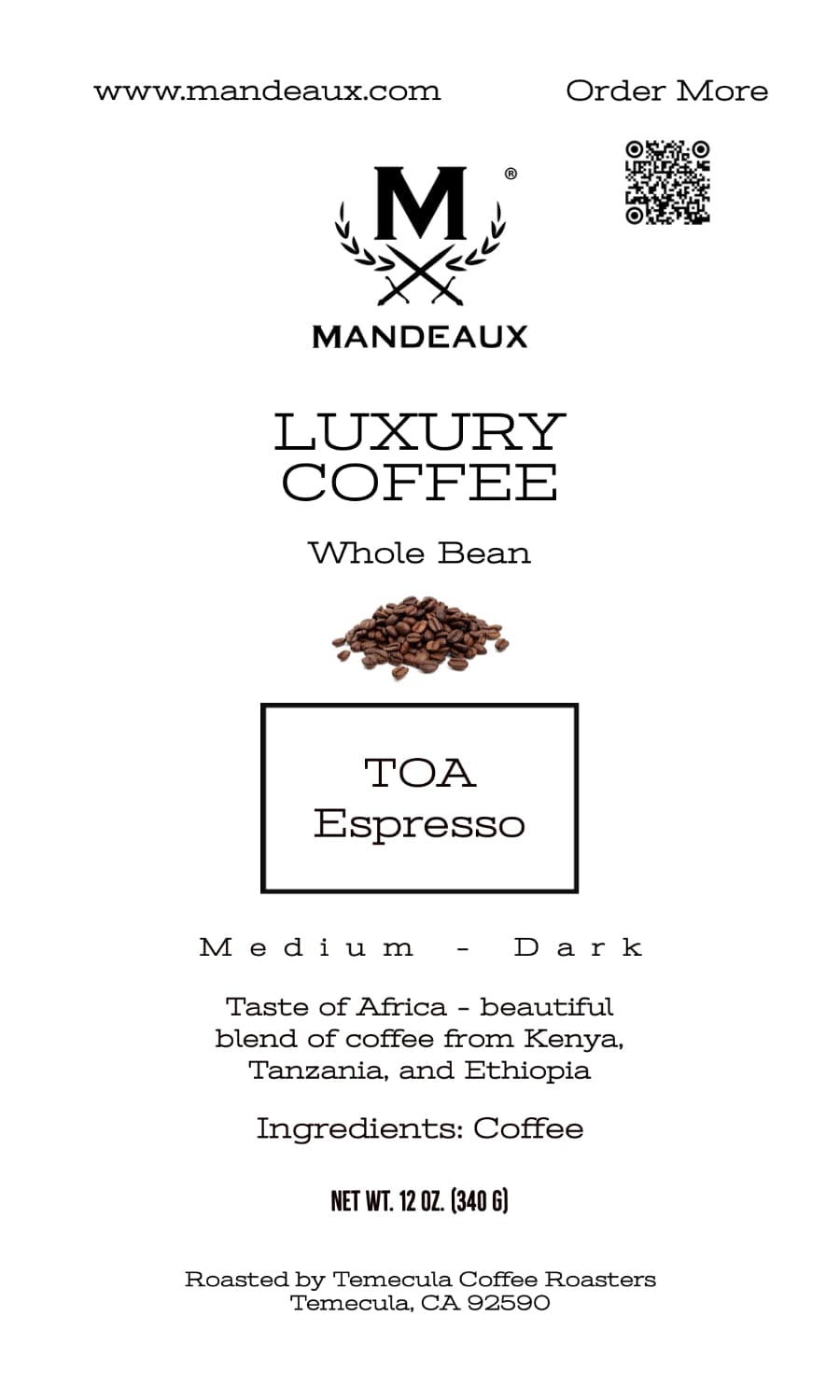 Mandeaux® TOA Espresso - Mandeaux®
