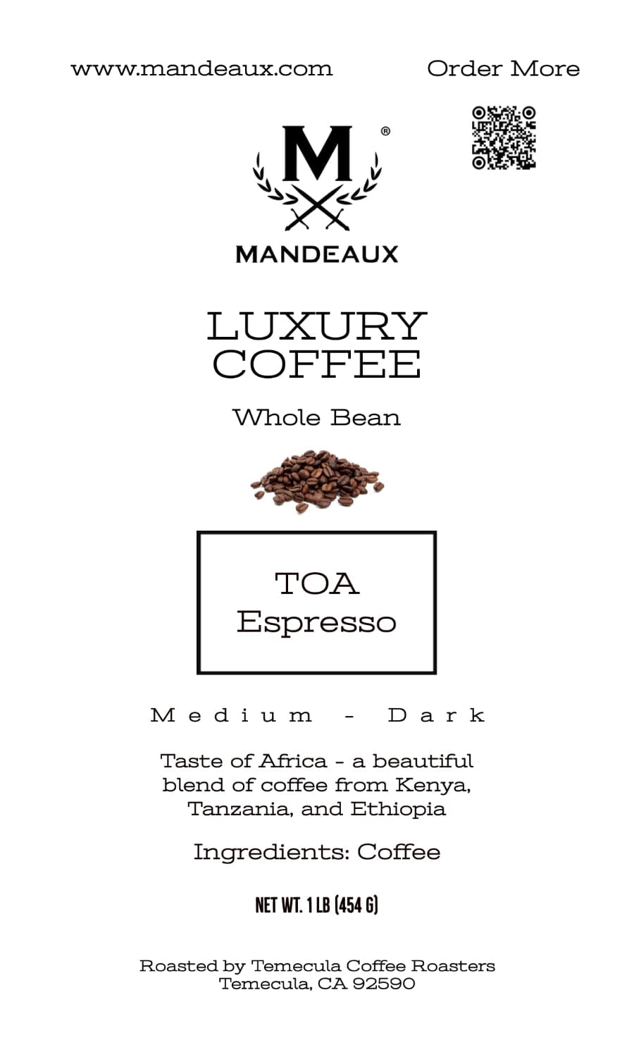 Mandeaux® TOA Espresso - Mandeaux®