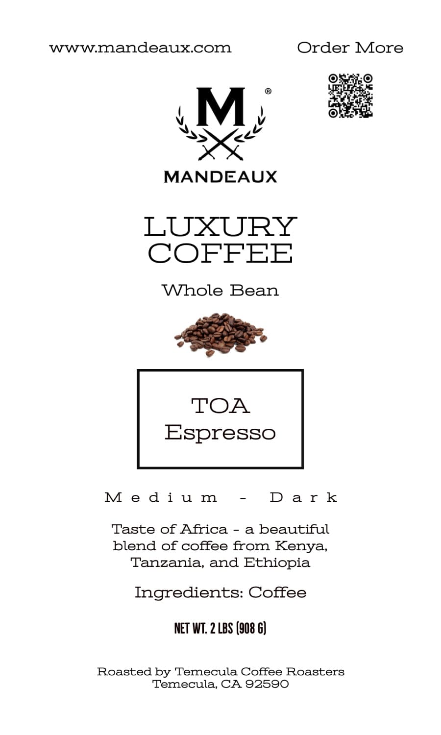 Mandeaux® TOA Espresso - Mandeaux®