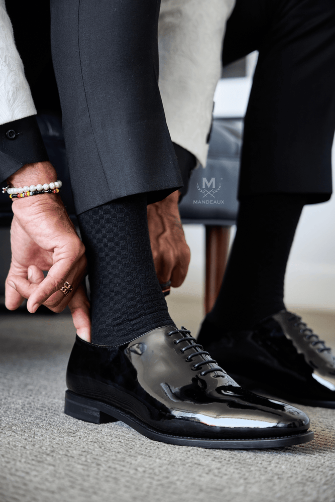 
                  
                    Mandeaux wholecut luxury dress shoes wedding patent leather 
                  
                